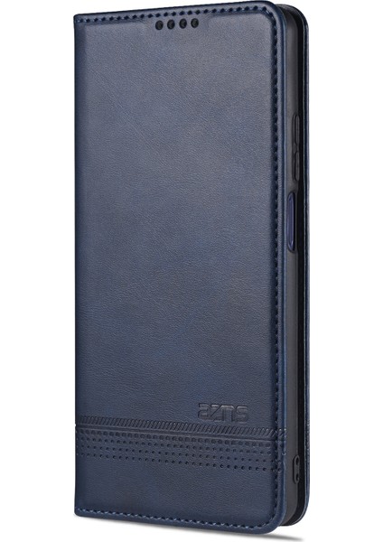 Xiaomi Mi 10T Lite 5g-Mavi Için Otomatik Emilmiş Deri Kabuk Stand Kılıfı (Yurt Dışından)