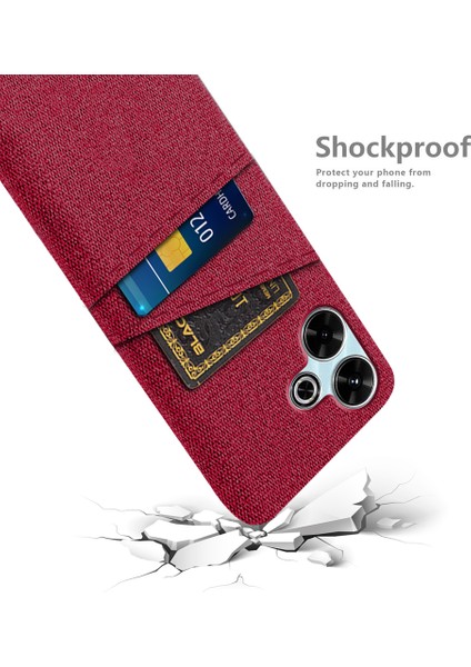 Xiaomi Redmi 13 4g Kılıf Bezi + Çift Kart Yuvalı Sert Pc Telefon Kapağı-Kırmızı (Yurt Dışından) fırsatları