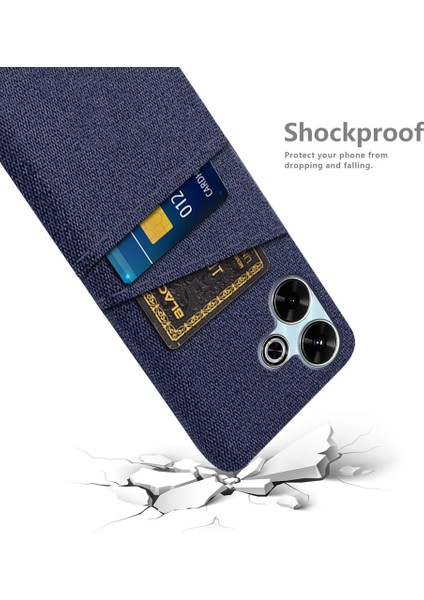 Xiaomi Redmi 13 4g Kılıf Bezi + Çift Kart Yuvalı Sert Pc Telefon Kapağı-Mavi (Yurt Dışından) fırsatları