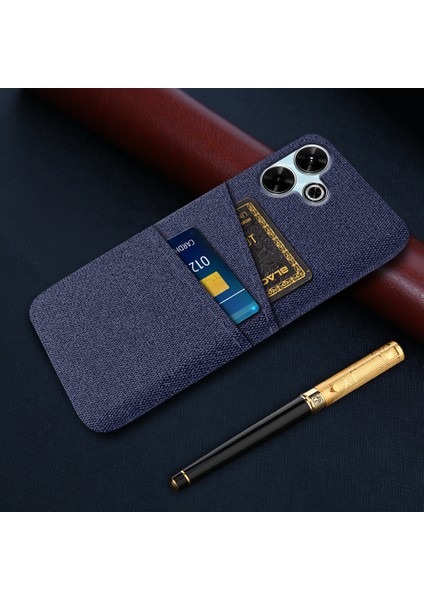Xiaomi Redmi 13 4g Kılıf Bezi + Çift Kart Yuvalı Sert Pc Telefon Kapağı-Mavi (Yurt Dışından) indirimleri