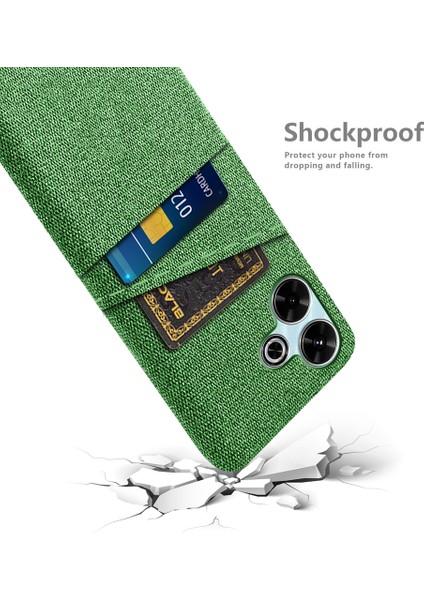 Xiaomi Redmi 13 4g Kılıf Bezi + Çift Kart Yuvalı Sert Pc Telefon Kapağı-Yeşil (Yurt Dışından) fırsatları