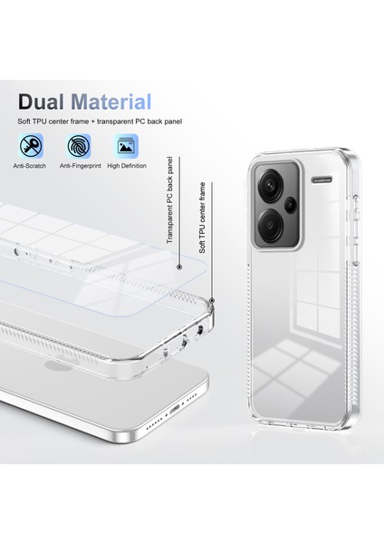 Xiaomi Redmi Note 13 Pro+5g Şeffaf Telefon Kılıfı Tpu Pc Kaymaz Damla Korumalı Arka Kapak-Şeffaf (Yurt Dışından) modelleri