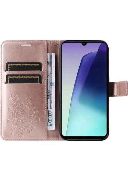 Baskı Çiçek Xiaomi Redmi 14C 4g Kılıf Deri Telefon Kapağı-Gül Altın (Yurt Dışından) modelleri