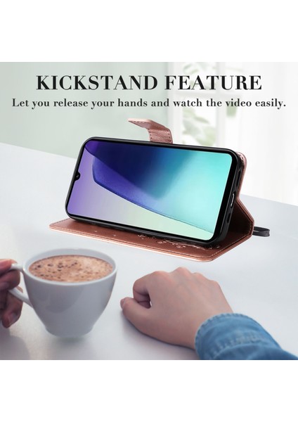 Baskı Çiçek Xiaomi Redmi 14C 4g Kılıf Deri Telefon Kapağı-Gül Altın (Yurt Dışından) indirimleri