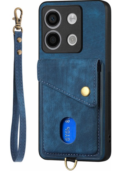 D1 Xiaomi Poco X6 5g Retro Kılıf Kart Yuvası Kickstand Deri + Tpu Telefon Kapağı-Mavi (Yurt Dışından) fırsatları