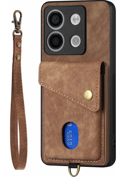 D1 Xiaomi Poco X6 5g Retro Kılıf Kart Yuvası Kickstand Deri + Tpu Telefon Kapağı-Kahverengi (Yurt Dışından) fırsatları
