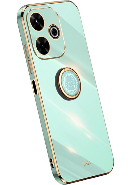 Xiaomi Redmi 13 5g/4g Kılıf Halkası Kickstand Galvanik Tpu Telefon Kapağı-Mavi Için (Yurt Dışından)