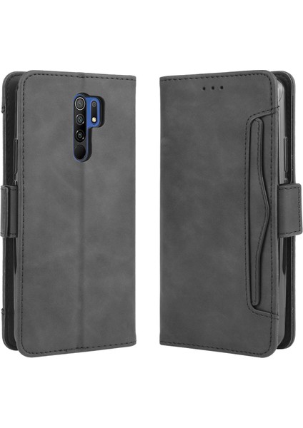 Xiaomi Redmi 9 Prime(Hindistan) Çoklu Kart Sahipleri Tasarım Telefon Kılıfı-Siyah Için Cüzdan Standı Flip Deri Telefon Kapağı (Yurt Dışından) indirimleri