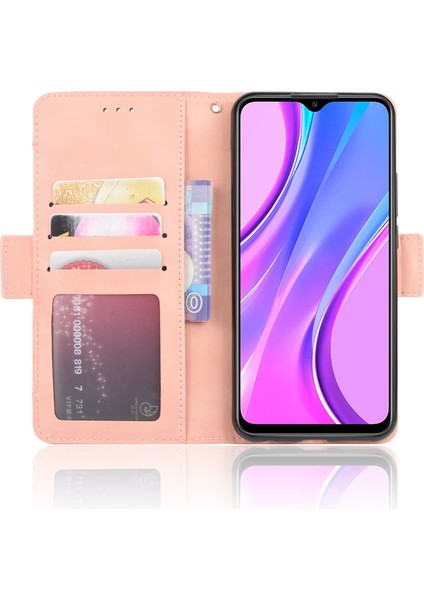 Xiaomi Redmi 9 Prime(Hindistan) Çoklu Kart Sahipleri Tasarım Telefon Kılıfı-Pembe Için Cüzdan Standı Flip Deri Telefon Kapağı (Yurt Dışından) indirimleri