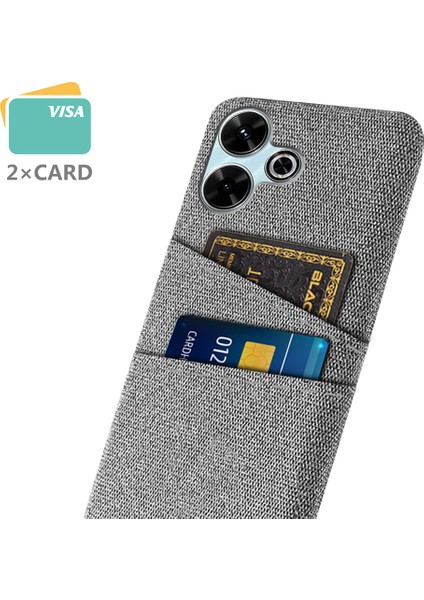 Xiaomi Redmi 13 4g Kılıf Bezi + Çift Kart Yuvalı Sert Pc Telefon Kapağı-Açık Gri (Yurt Dışından) fiyatları