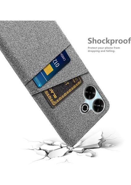 Xiaomi Redmi 13 4g Kılıf Bezi + Çift Kart Yuvalı Sert Pc Telefon Kapağı-Açık Gri (Yurt Dışından) fırsatları