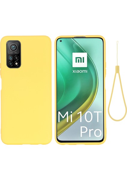 Xiaomi Mi 10T 5g/mi 10T Pro 5g-Sarı Için Sıvı Silikon Süper Ince Telefon Koruyucu Kılıf (Yurt Dışından)