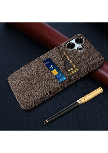 Xiaomi Redmi 13 4g Kılıf Bezi + Çift Kart Yuvalı Sert Pc Telefon Kapağı-Kahverengi (Yurt Dışından) indirimleri