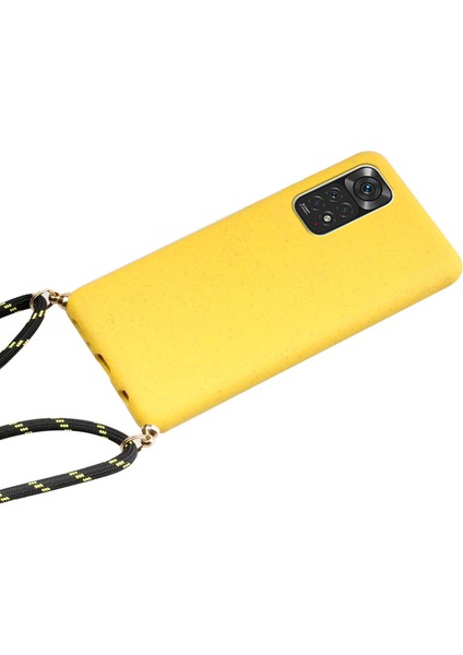 Xiaomi Redmi Için Not 11 4g(Qualcomm) Hafif Ince Çevre Dostu Buğday Samanı + Ayarlanabilir Kordonlu Yumuşak Tpu Cep Telefonu Kılıfı-Sarı (Yurt Dışından) fiyatları