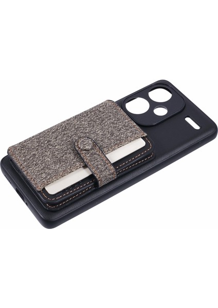 Xiaomi Redmi Note 13 Pro+5g Telefon Kılıfı Yapışkanlı Kart Çantası Renk Eşleştirmeli Kickstand-Gri (Yurt Dışından) indirimleri