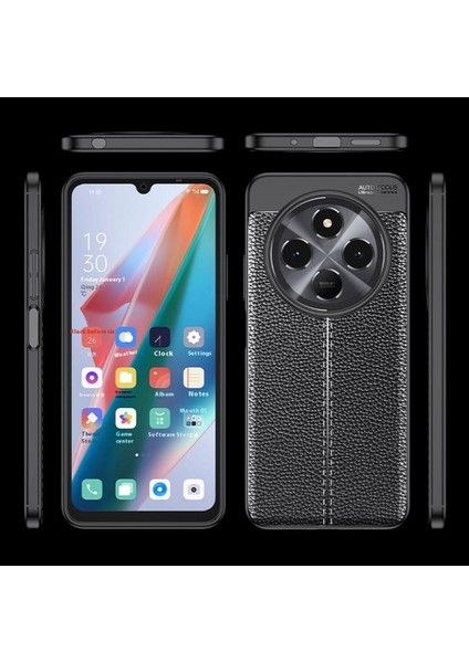 Xiaomi Redmi 14C 4g Kılıf Litchi Texture Tpu Esnek Telefon Kapağı, Siyah (Yurt Dışından) fiyatları