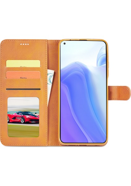 Xiaomi Mi 10T 5G/10T Pro 5g Stand Kabuk-Kahverengi Için Cüzdan Deri Koruyucu (Yurt Dışından)