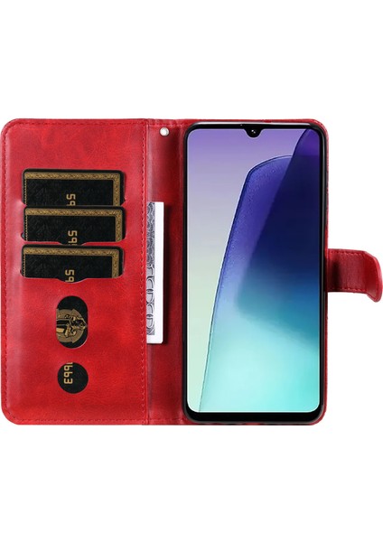Xiaomi Redmi 14C 4g Kılıf Fermuarlı Cüzdan Buzağı Dokulu Pu Deri Telefon Kapağı-Kırmızı (Yurt Dışından) modelleri