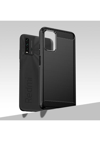 1.8mm Çizilmeye Dayanıklı Fırçalanmış Karbon Fiber Doku Tpu Case Arka Cep Telefonu Kapağı Xiaomi Redmi 9 Güç-Siyah (Yurt Dışından) indirimleri