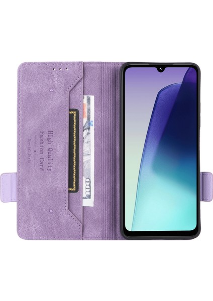 Xiaomi Redmi Için 14C 4g Kılıf Deri Cüzdan Çevirmeli Telefon Kapağı Donanım Dekorlu-Mor (Yurt Dışından) fiyatları
