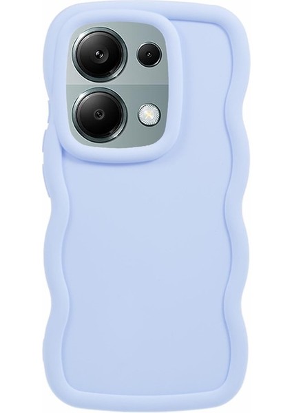 Xiaomi Poco M6 Pro 4g Kılıf Dalga Kenar Tpu Kapak Için Temperli Cam Film-Mor (Yurt Dışından)