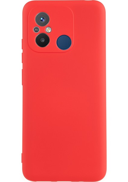 Xiaomi Redmi 12C 4g Sıvı Silikon Tpu 2.0mm Kalın Ark Kenar Telefon Kapağı-Kırmızı Için Cep Telefonu Kılıfı (Yurt Dışından)
