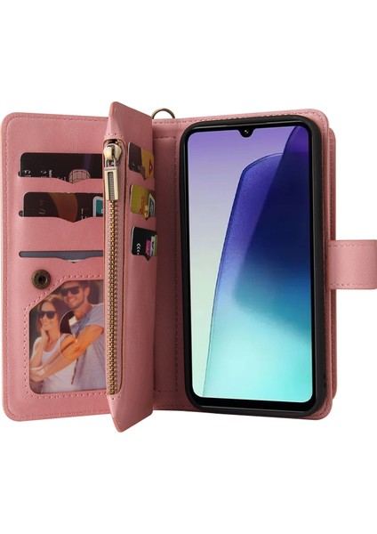 Xiaomi Redmi 14C 4g Telefon Kılıfı Fermuarlı Cüzdan Deri Stand Kapağı-Pembe (Yurt Dışından) indirimleri