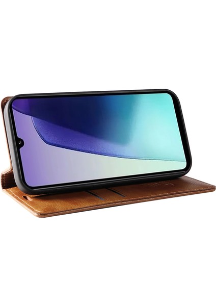 Xiaomi Redmi Için 14C 4g Kılıf Cüzdan Litchi Tahıl Deri Telefon Kapağı Manyetik Otomatik Emilmiş-Kahverengi (Yurt Dışından) modelleri