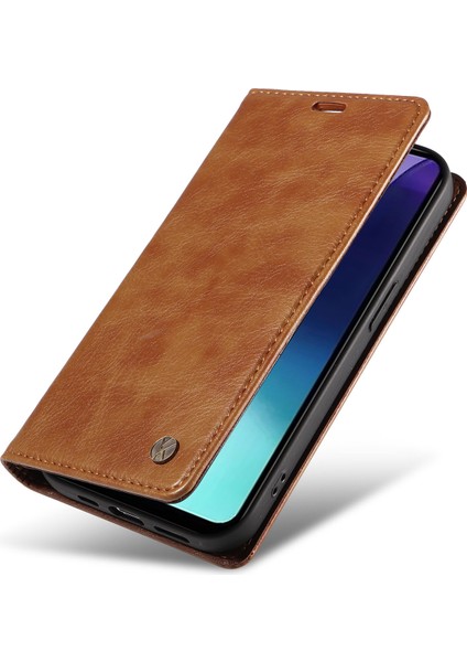 Xiaomi Redmi Için 14C 4g Kılıf Cüzdan Litchi Tahıl Deri Telefon Kapağı Manyetik Otomatik Emilmiş-Kahverengi (Yurt Dışından) indirimleri