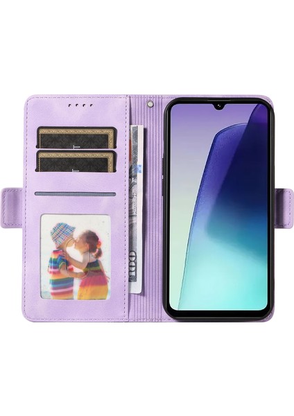 Xiaomi Redmi 14C 4g Kılıf Pu Deri Telefon Kapağı Için Eşkenar Dörtgen Yıldızlı Baskılı-Mor (Yurt Dışından) fiyatları