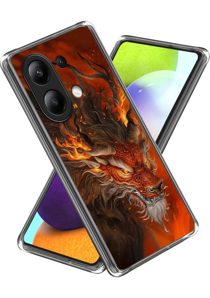 Xiaomi Redmi Note 13 4g Kılıf Için Şok Emici Tpu Desen Baskılı Telefon Kapağı-Stil K (Yurt Dışından)