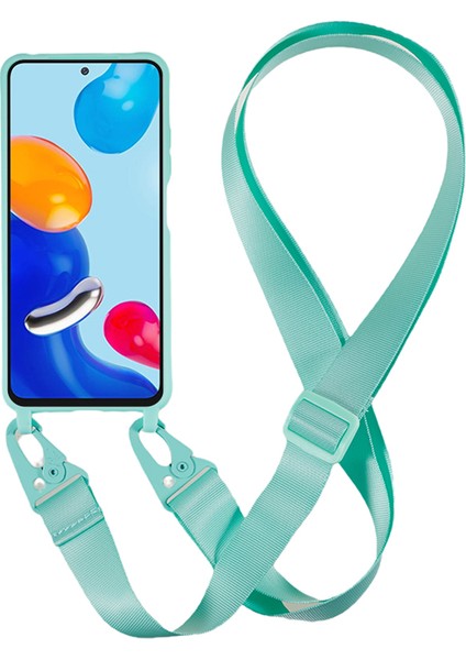 Xiaomi Redmi Için Not 11 4g(Qualcomm) Yumuşak Tpu Telefon Kılıfı Geniş Kordon-Nane Yeşili ile Mat Kaplama Anti-Damla Kapak (Yurt Dışından) fiyatları