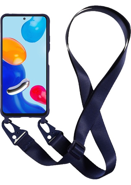Xiaomi Redmi Note 11 4g(Qualcomm) Yumuşak Tpu Telefon Kılıfı Mat Kaplama Anti-Damla Kapak Geniş Kordon-Koyu Mavi Için (Yurt Dışından) fiyatları