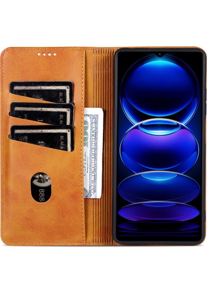 Xiaomi Redmi 14R 5g Kılıf Sığır Derisi Doku Pu Deri Cüzdan Telefon Kapağı-Kahverengi Için (Yurt Dışından) fiyatları