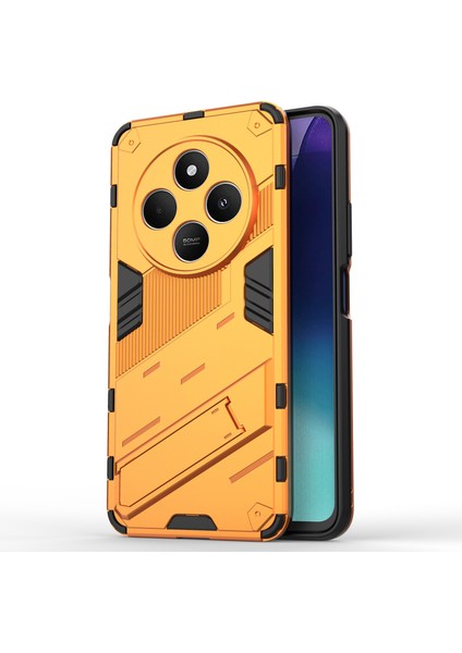 Xiaomi Redmi 14C 4g Kılıf Pc+Tpu Kickstand-Turuncu Darbeye Dayanıklı Telefon Kapağı Için (Yurt Dışından)