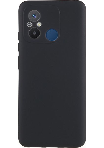 Xiaomi Redmi 12C 4g Sıvı Silikon Tpu 2.0mm Kalın Ark Kenar Telefon Kapağı-Siyah Için Cep Telefonu Kılıfı (Yurt Dışından)