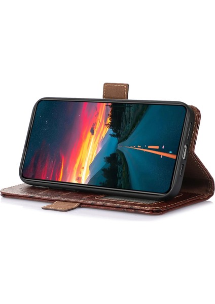 Xiaomi Redmi Note 13 Pro 5g Kılıf Hakiki Inek Deri Rfıd Engelleme Telefon Kapağı-Kahve Için (Yurt Dışından) fiyatları