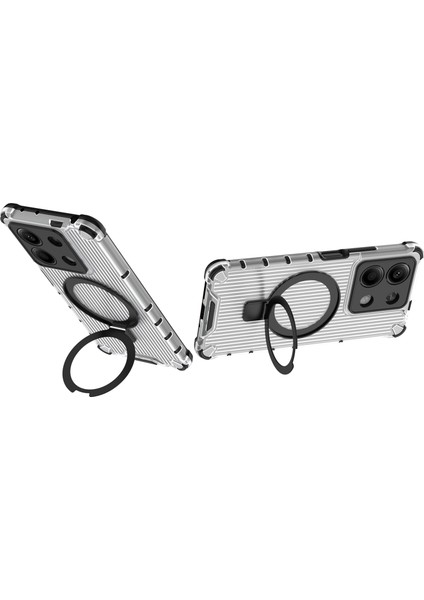 Xiaomi Redmi Note 13 5g Kılıfı Için Kickstand Pc+Tpu Telefon Kapağı Magsafe-Şeffaf ile Uyumlu (Yurt Dışından) fiyatları