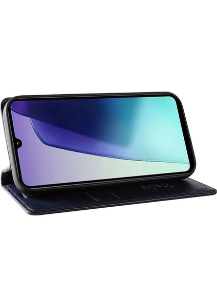 Xiaomi Redmi Için 14C 4g Kılıf Cüzdan Litchi Tahıl Deri Telefon Kapağı Manyetik Otomatik Emilmiş-Lacivert (Yurt Dışından) modelleri