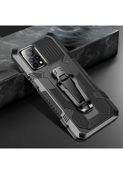 Kemer Klipsi Kickstand Plastik + Tpu Hibrit Koruyucu Kılıf Için Xiaomi Mi 10T 5G/10T Pro 5g-Siyah (Yurt Dışından)