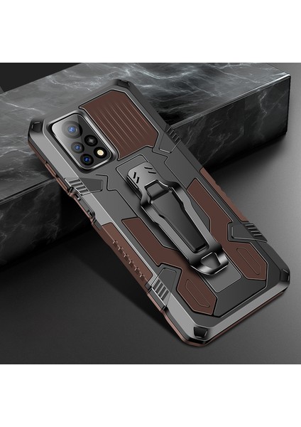 Kemer Klipsi Kickstand Plastik + Tpu Hibrit Koruyucu Kılıf Için Xiaomi Mi 10T 5G/10T Pro 5g-Coffee (Yurt Dışından)