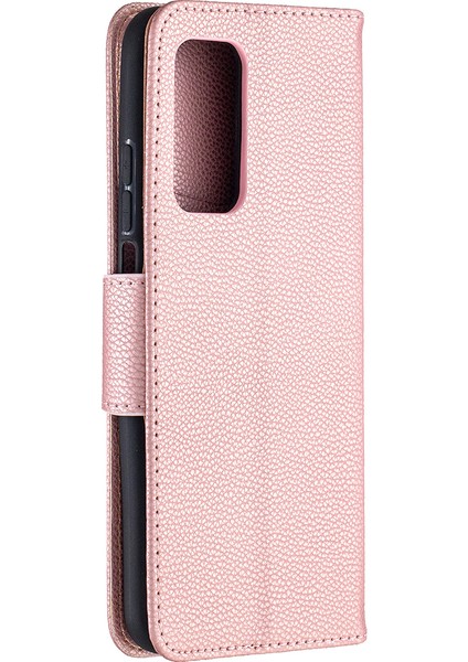 Xiaomi Redmi K30S-ROSE Gold Için Litchi Deri Cüzdan Deri Stand Kılıfı (Yurt Dışından) fiyatları