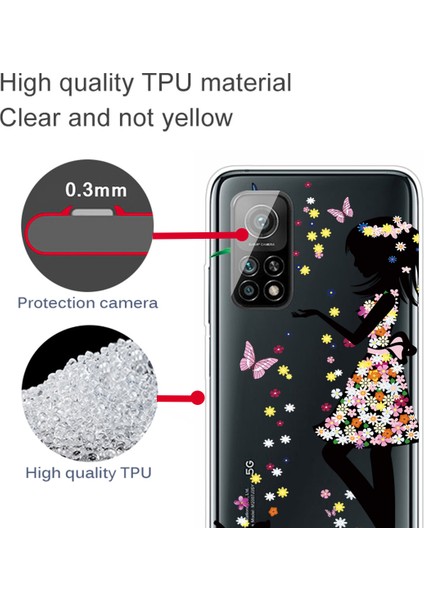 Xiaomi Redmi K30S Kılıf Desenli Şeffaf Tpu Yumuşak Telefon Kapağı-Güzel Kız (Yurt Dışından) fırsatları