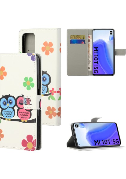 Xiaomi Redmi K30S-TWO Owls Için Desen Baskı Pu Deri Cüzdan Standı Koruyucu Kapak (Yurt Dışından)
