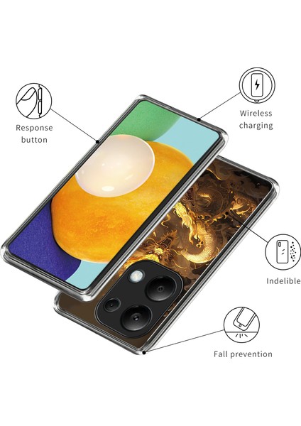 Xiaomi Redmi Note 13 Pro 4g Kılıf Için Şok Emici Tpu Desen Baskılı Telefon Kapağı-Stil H (Yurt Dışından) modelleri