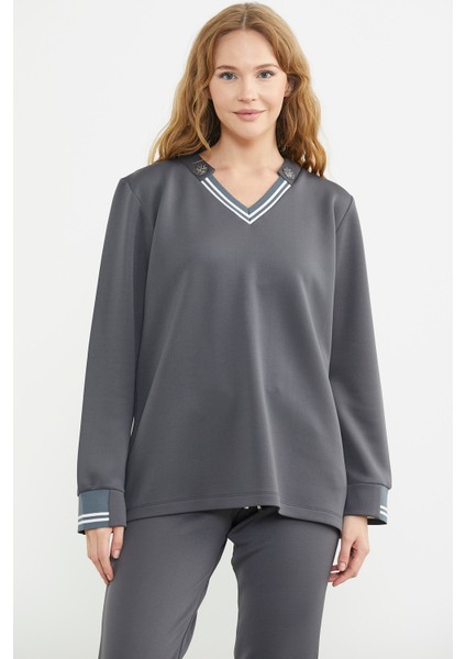 Scuba Yaka Detaylı Eşofman Takım - Antrasit fiyatları