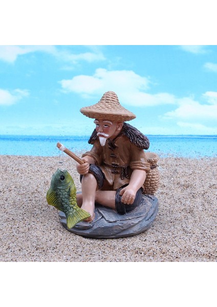 Balıkçı Figürinler Bahçe Heykeli Minyatür Figür Kapalı Açık Heykel Rastgele 4.5x5.5x6.8cm (Yurt Dışından) fırsatları