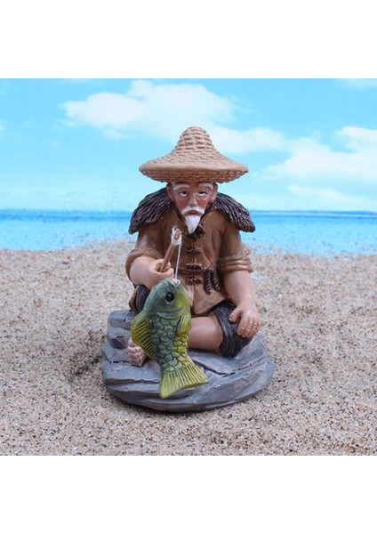 Balıkçı Figürinler Bahçe Heykeli Minyatür Figür Kapalı Açık Heykel Rastgele 4.5x5.5x6.8cm (Yurt Dışından) indirimleri