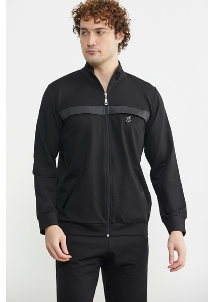 Dik Yaka Fermuarlı Eşofman Takım - Siyah fiyatları