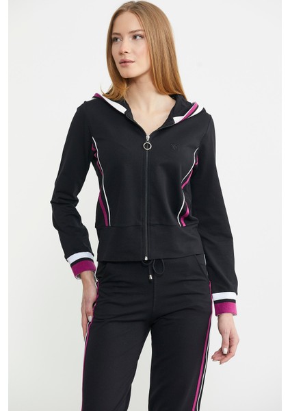 Renkli Biye Detaylı Jogger Eşofman Takım - Siyah modelleri